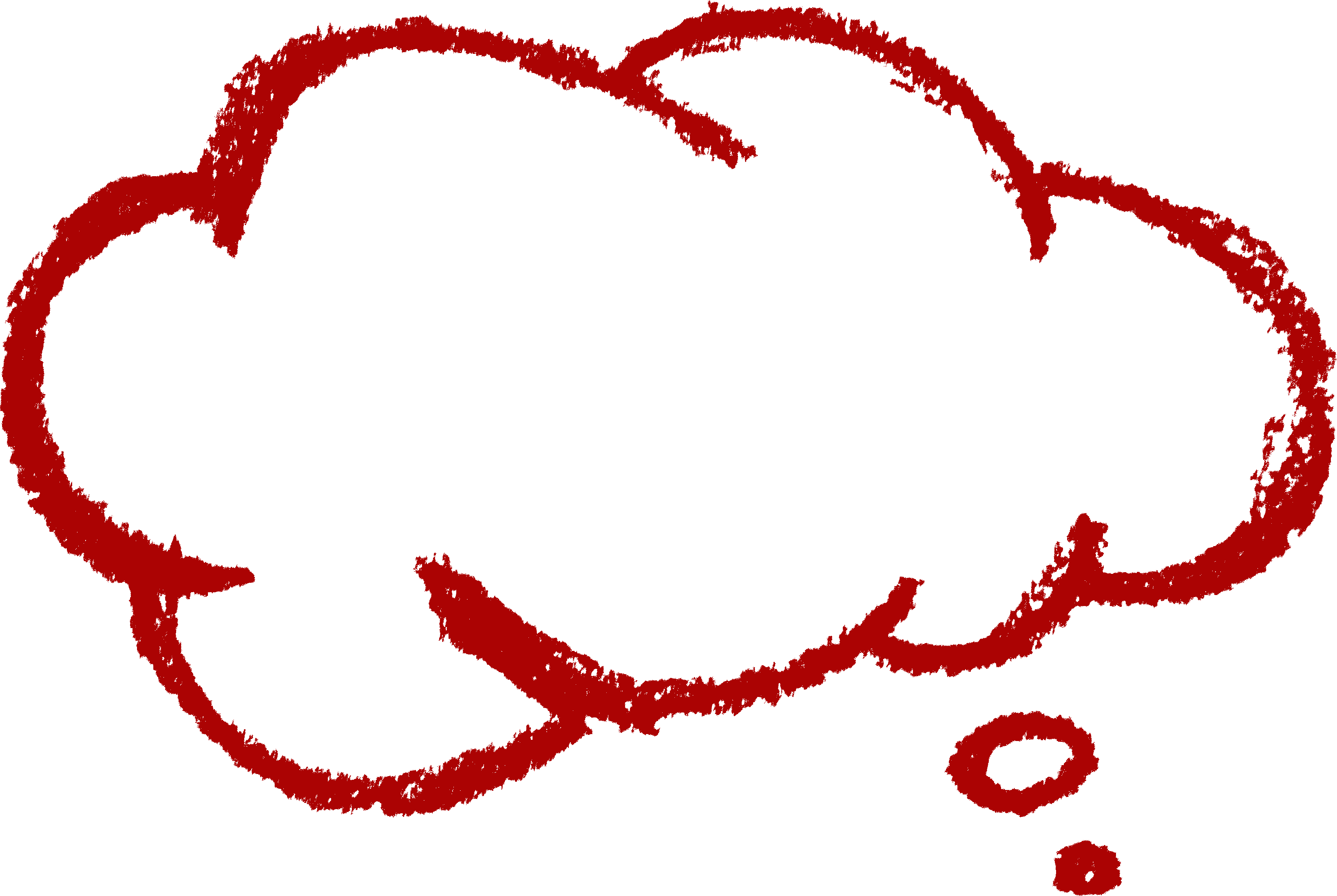 Crayon Speech Bubble - Speech Bubble Red Png Clipart (3279x2197), Png Download