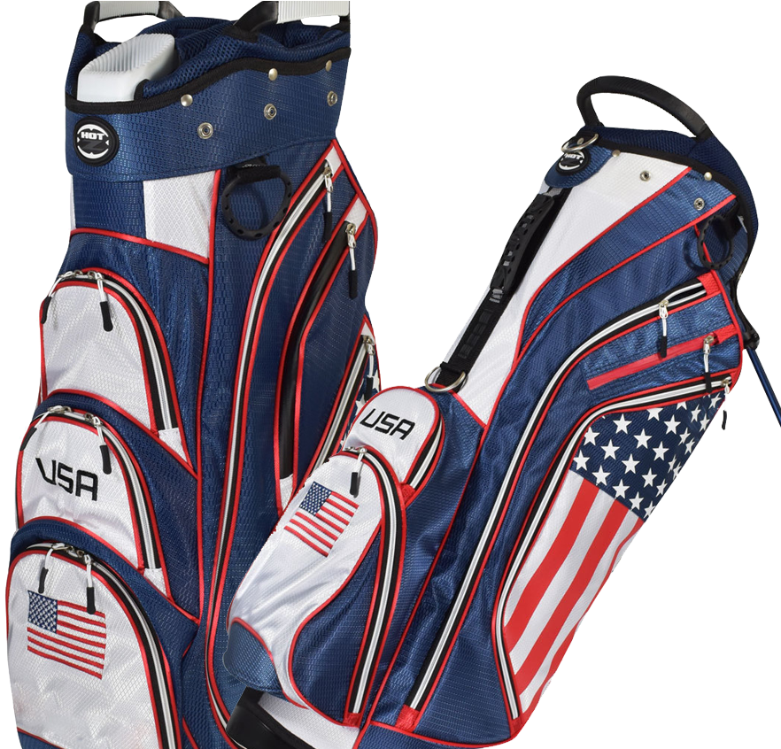 Hot Z Usa Flag Transparent Background - American Flag Golf Bag Clipart (893x845), Png Download