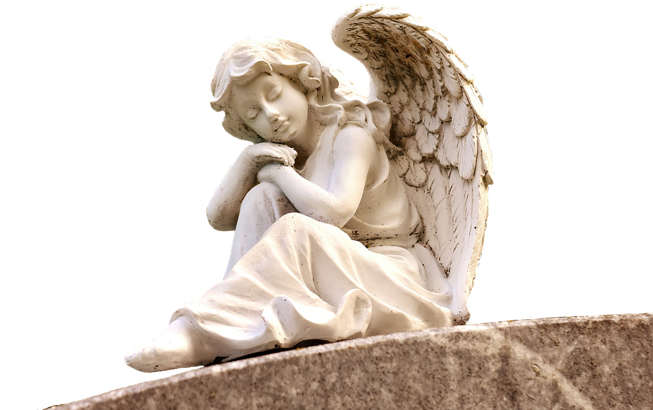 Angel, Sculpture, White, Figure, Cemetery, Faith, Hope - Angel Number 0909 Doreen Virtue Clipart (960x632), Png Download