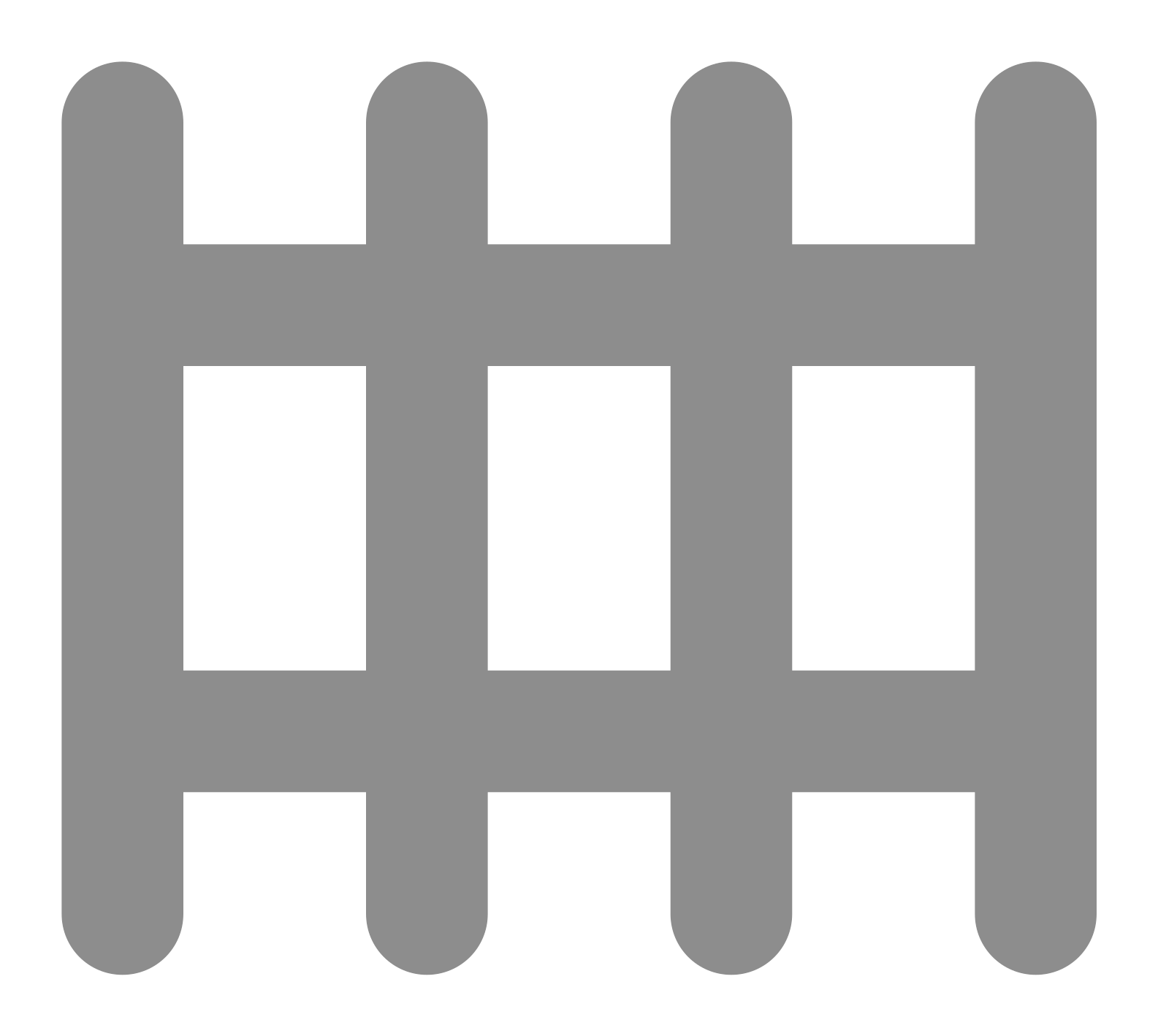 Open - Picket Fence Clipart (2000x2000), Png Download