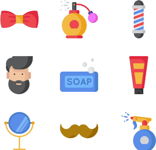 Hairdressing & Barbershop - Barber Shop Flat Icon Clipart (600x564), Png Download