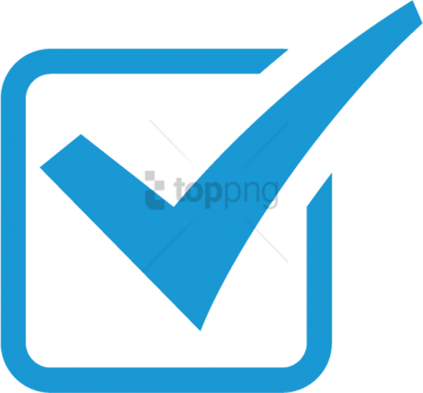 Free Png Free Icon Transparent Background - Blue Checkbox Icon Clipart (850x789), Png Download
