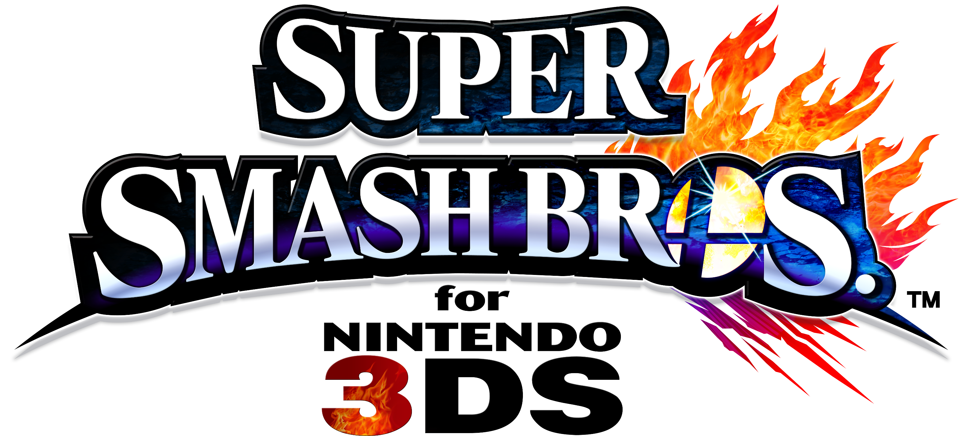 Super Smash Bros For Nintendo 3ds Logo - Super Smash Bros. For Nintendo 3ds And Wii U Clipart (3312x1505), Png Download