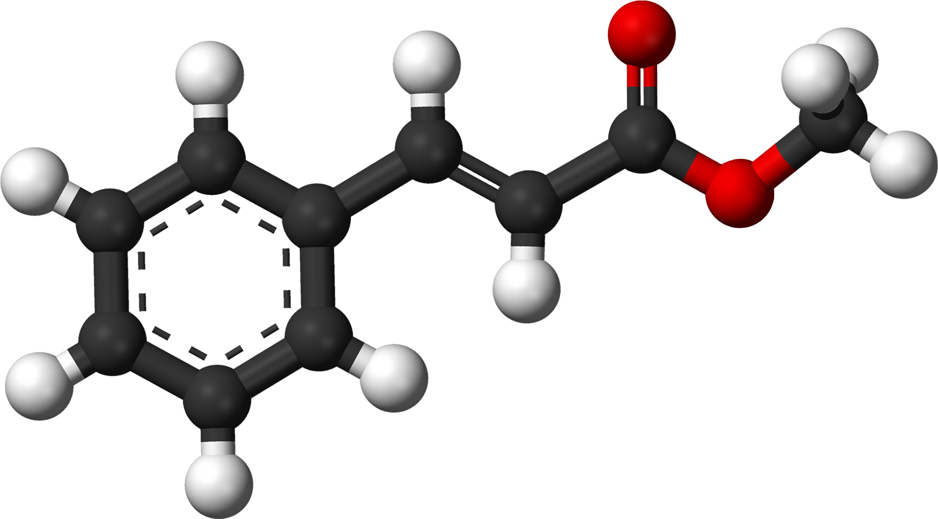 Methyl Cinnamate 3d Balls - Hyaluronic Acid Molecule 3d Clipart (1925x1109), Png Download