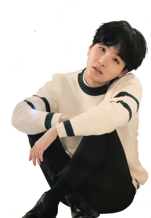 Min Yoongi Black Hair , Png Download - Yoongi Cute Black Hair Clipart (500x720), Png Download