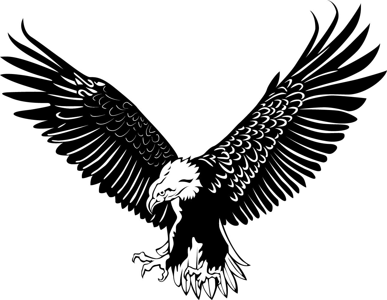 Eagle Png Logo - Eagle Vector Black And White Clipart. 