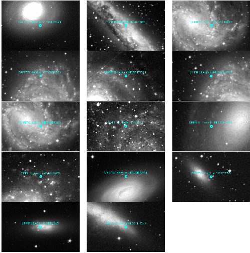 Collage Of Host Galaxies Of 14 Ir Transients Discovered - Milky Way Clipart (612x792), Png Download