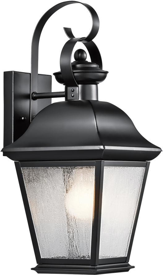 Outdoor Wall Sconce Outdoor Garage Lights Led Outside - Kichler Mount Vernon Black Led Clipart (936x936), Png Download