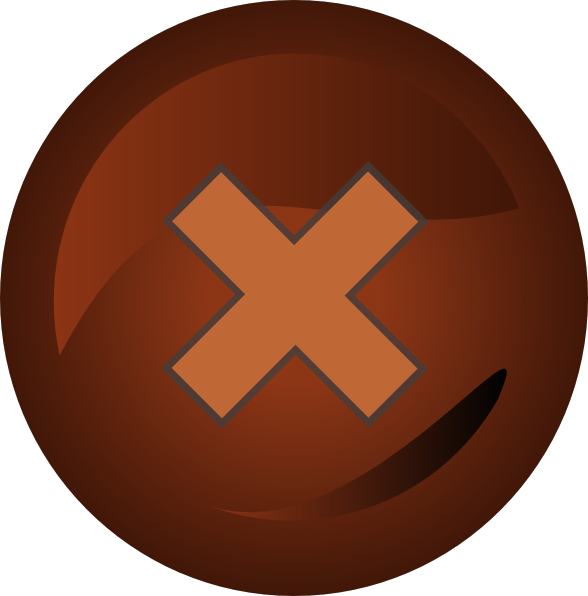 Brown Close Button - Ville De Saint Etienne Clipart (588x596), Png Download