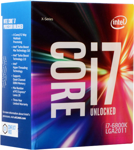 Intel Core I7-6800k (3 - Intel Core I7 6800k Clipart (750x750), Png Download