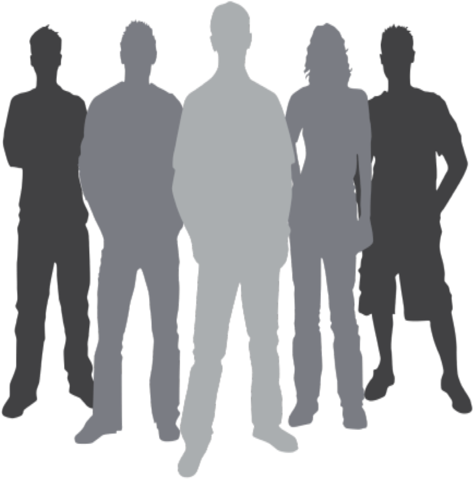 #grey #group #people #shadow #silhouette #freetoedit - Clipart Group Of People Png Transparent Png (1024x1024), Png Download