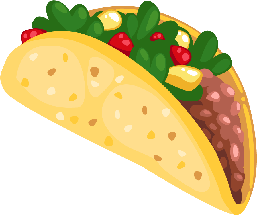 Cartoon Taco Clip Art 3 Clipartcow - Transparent Cartoon Tacos Png (902x755), Png Download