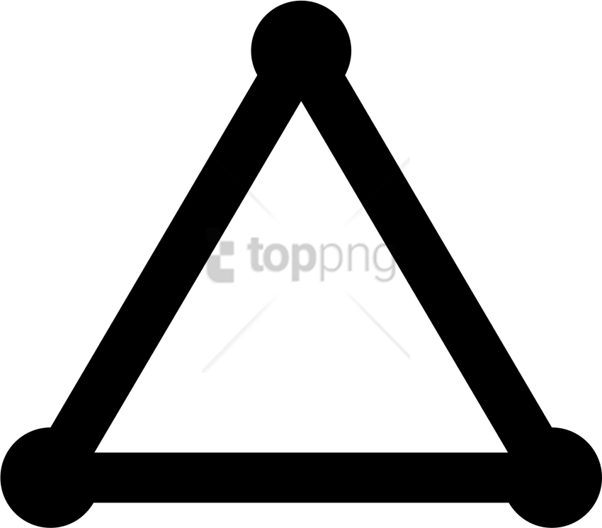 Free Png The Image Is Of A Shape That Has Three Sides - Triangulo Icon Png Clipart (850x745), Png Download