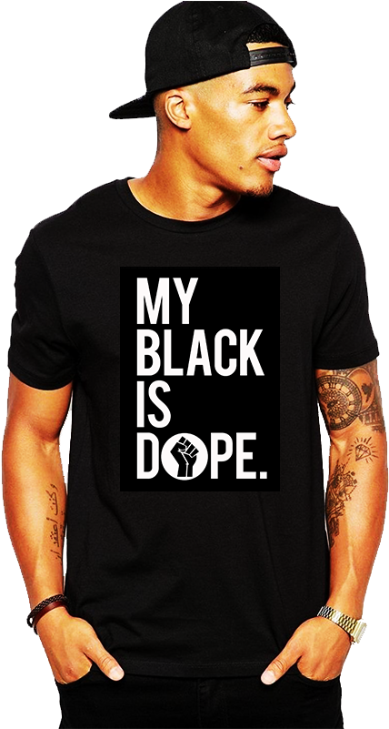 My Black Is Dope - Men With Tattoos In T Shirts Clipart (600x900), Png Download
