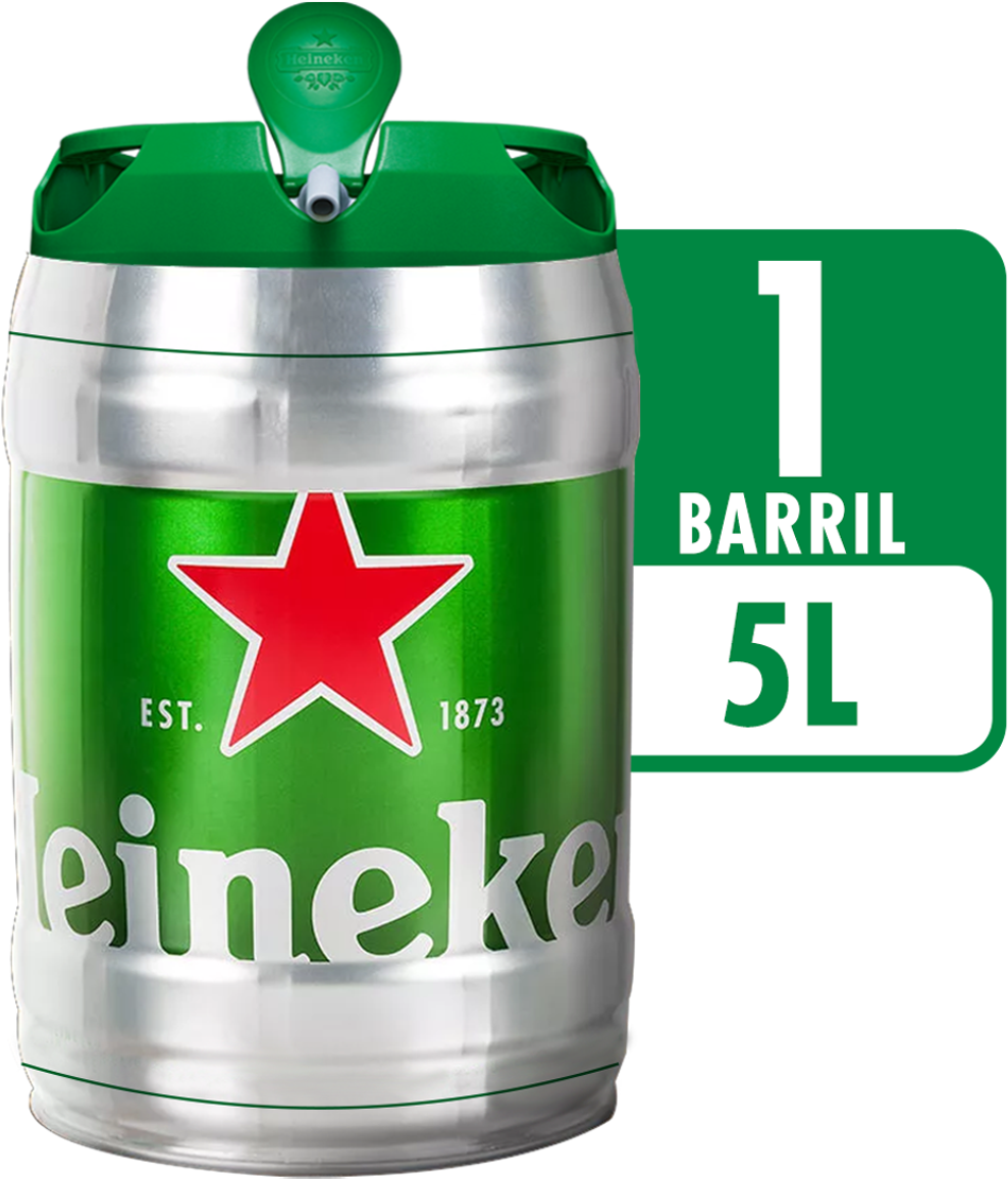 Barril Heineken 5 Litros Clipart (1200x1200), Png Download