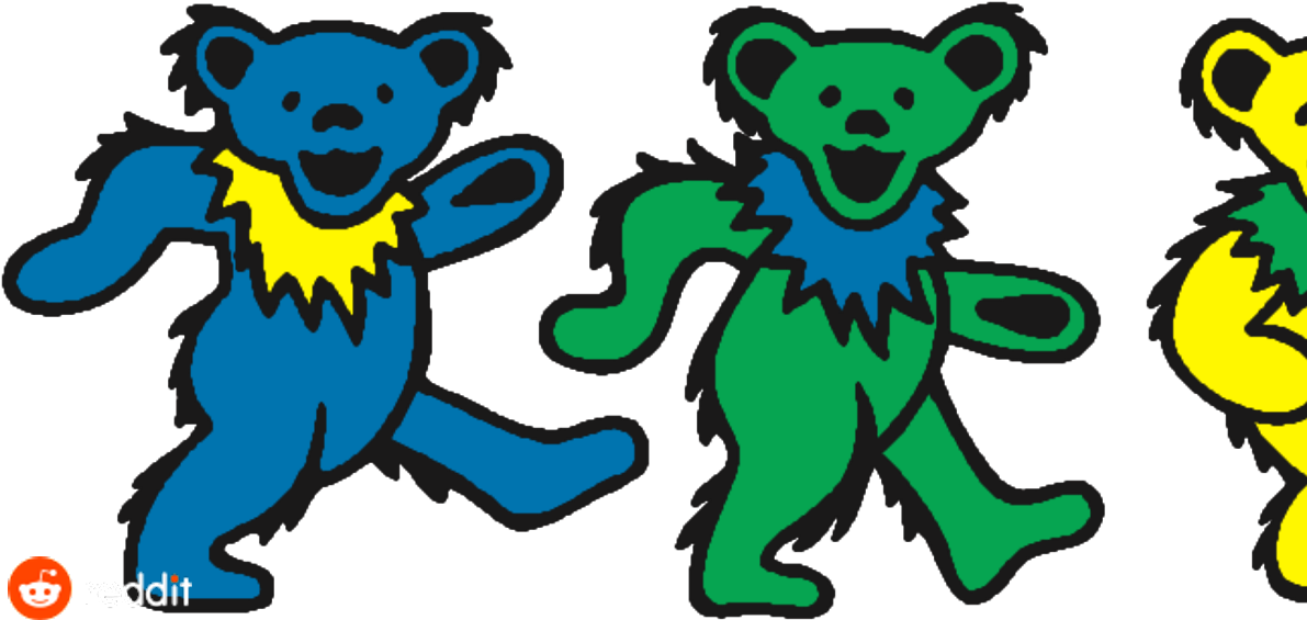 Grateful Dead Bears Png Transparent Background - Grateful Dead Bears Clipart (1200x582), Png Download