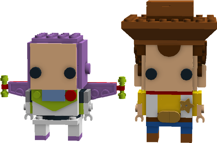 Toy Story Brickheadz - Cartoon Clipart (1360x737), Png Download