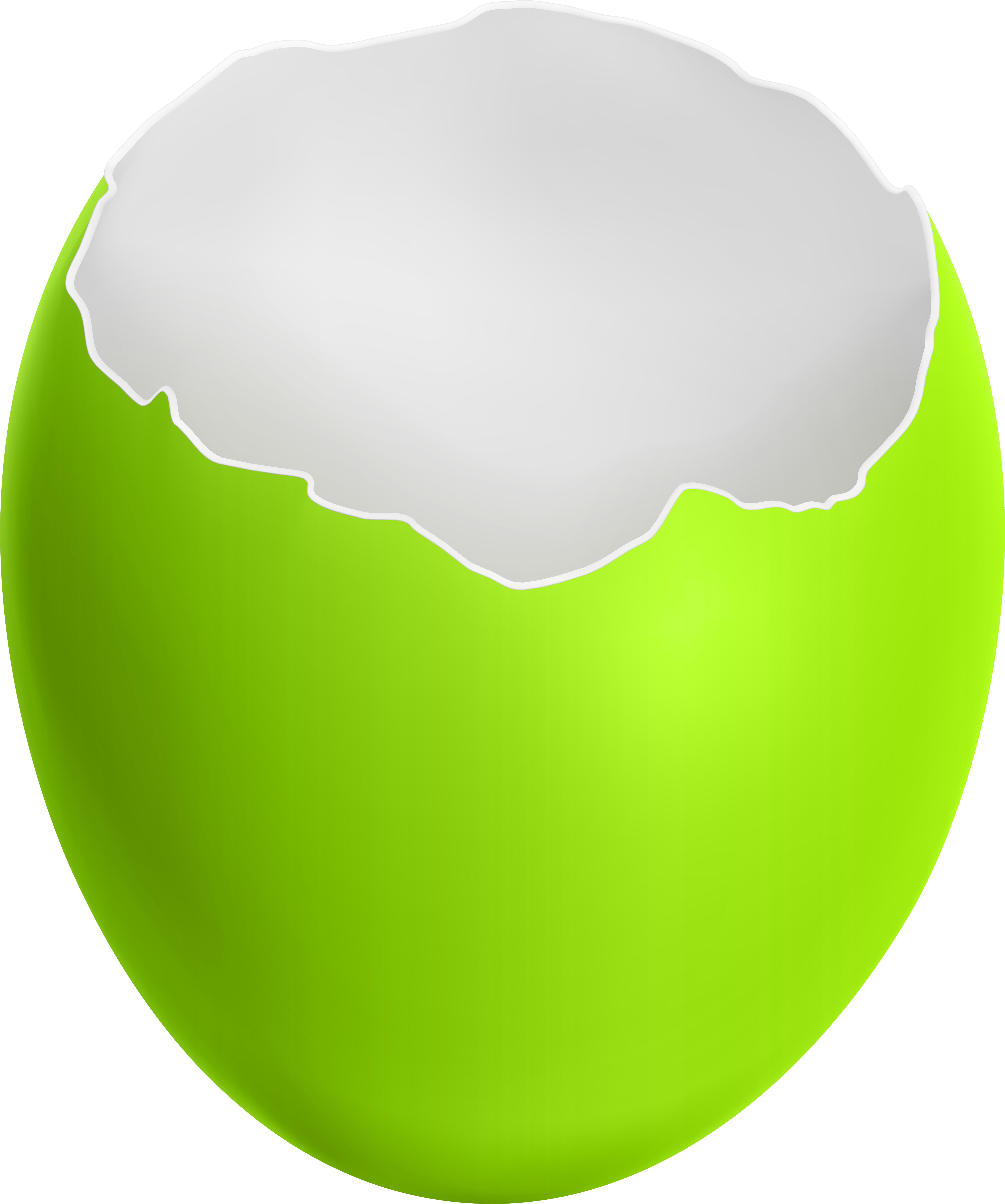 Broken Easter Egg Green Clip Art Image - Png Download (6608x7919), Png Download