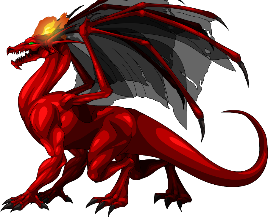 Adventure Quest Fire Dragon Clipart (954x736), Png Download