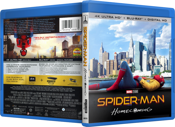 Peter Parker Balances His Life As An Ordinary High - Spiderman Homecoming Blu Ray Clipart (724x524), Png Download