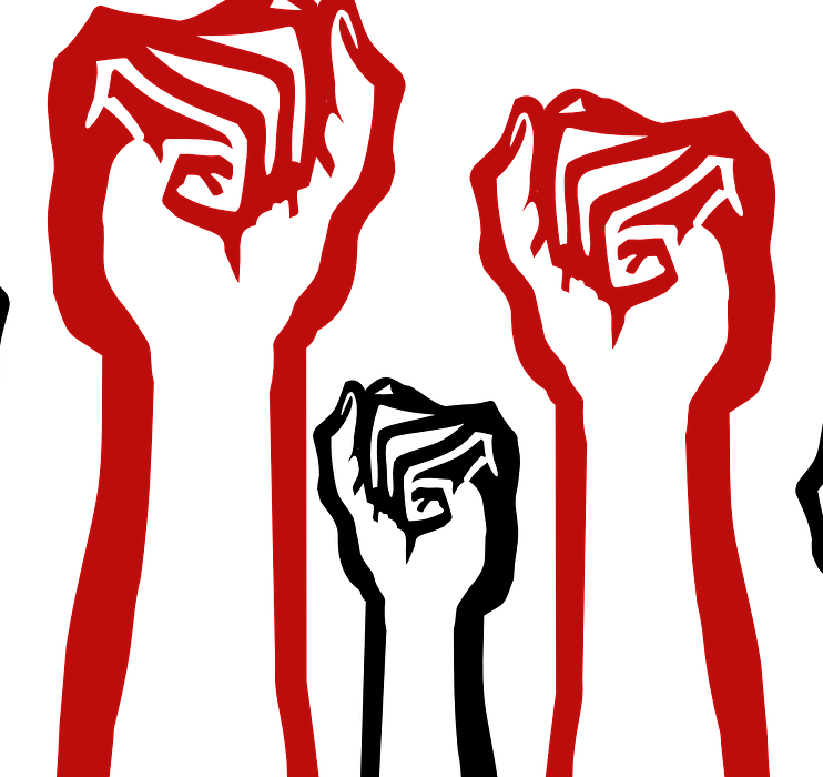 Scales Of Justice - Raised Fist Png Clipart (742x700), Png Download