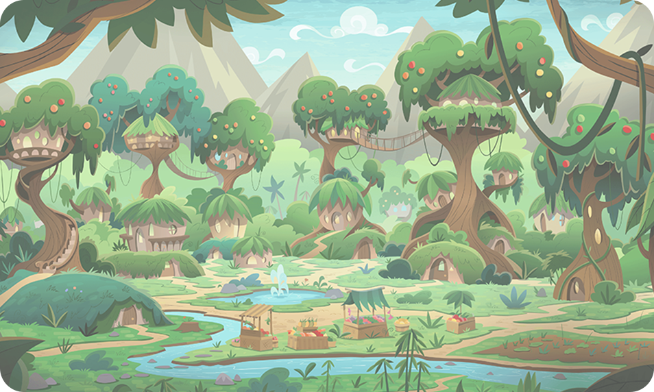 Background, Forest, Gameloft, Kirin Village, No Pony, - Mlp Kirin Village Background Clipart (954x572), Png Download