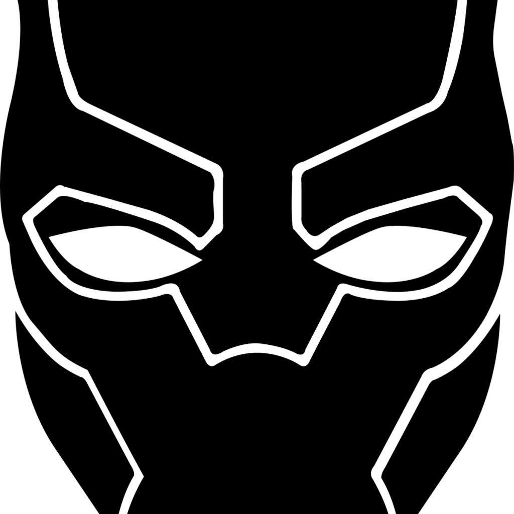 Black Panther Mask Drawing Easy Clipart (1024x1024), Png Download