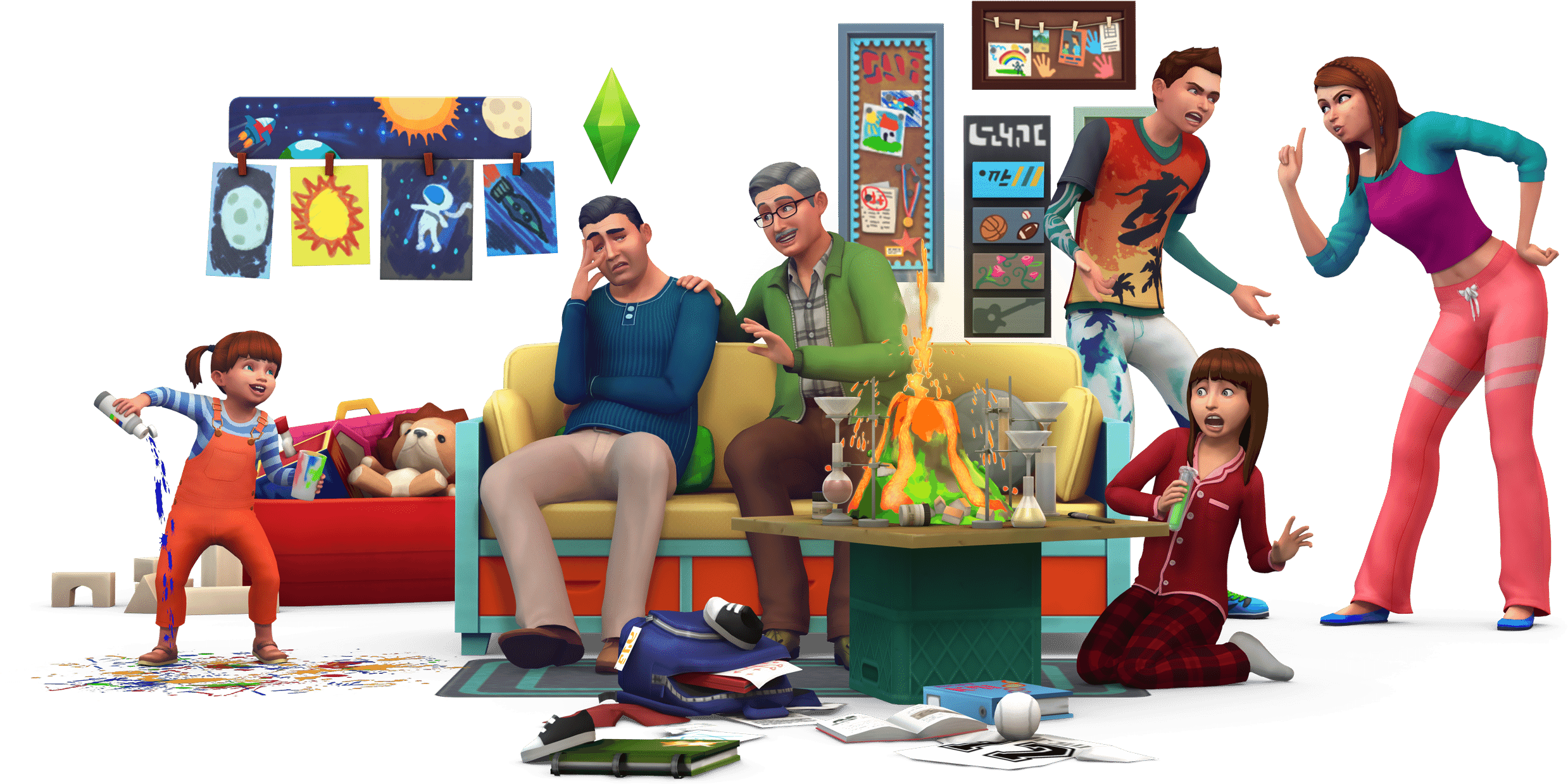 Parenthood' Guide - Sims 4 Parenthood Clipart (2485x1244), Png Download