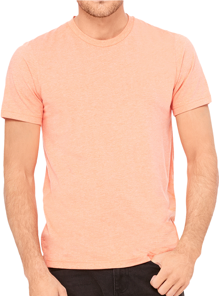 Mens Canvas Fitted Crew T-shirt - Pocket Clipart (966x966), Png Download