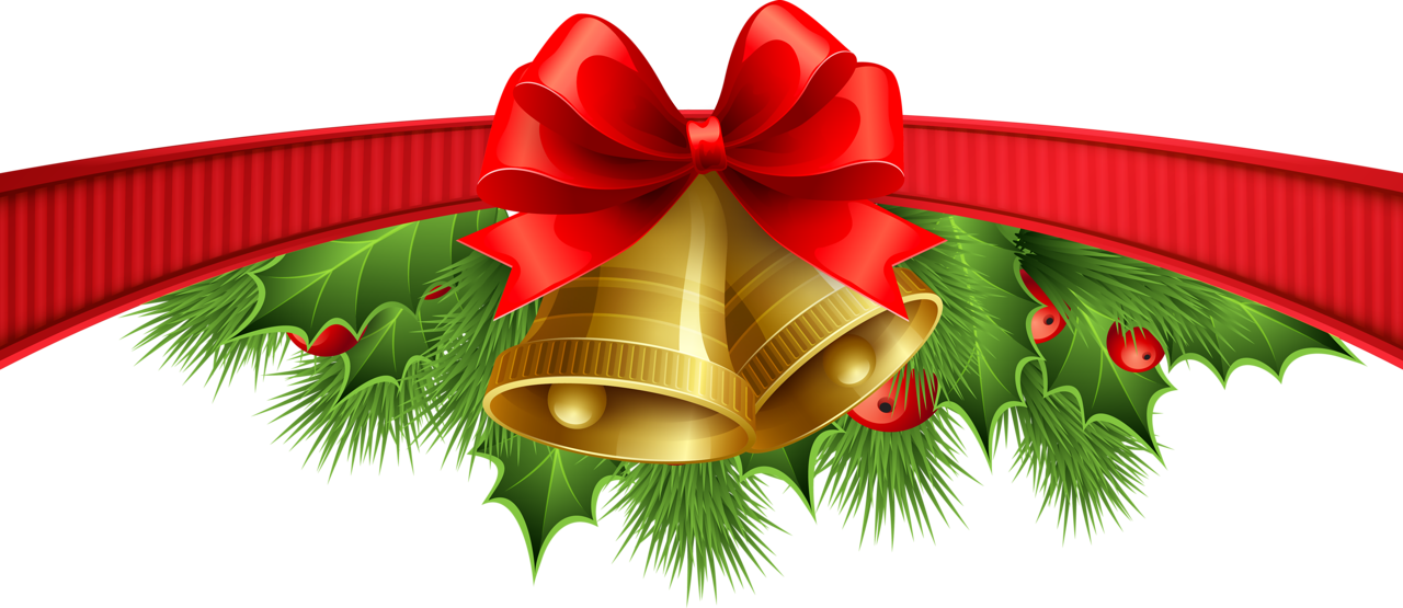 Christmas Ribbon Transparent Background Clipart (1280x555), Png Download
