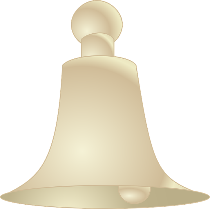 Bell, Church Bell, Ringing, Golden, Christmas, Xmas - Lampshade Clipart (724x720), Png Download