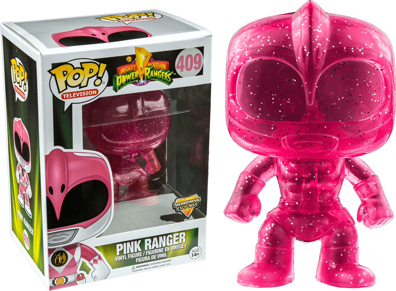 Power Rangers Morphing Pink Ranger Exc Pop Vinyl Figure - Power Rangers Pop Vinyl Morphin Clipart (1300x957), Png Download