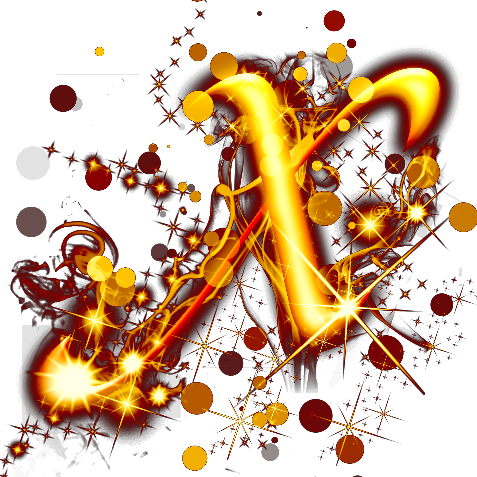 Gold Light Effect Letters Psd Png And - Graphic Design Clipart (2000x2000), Png Download