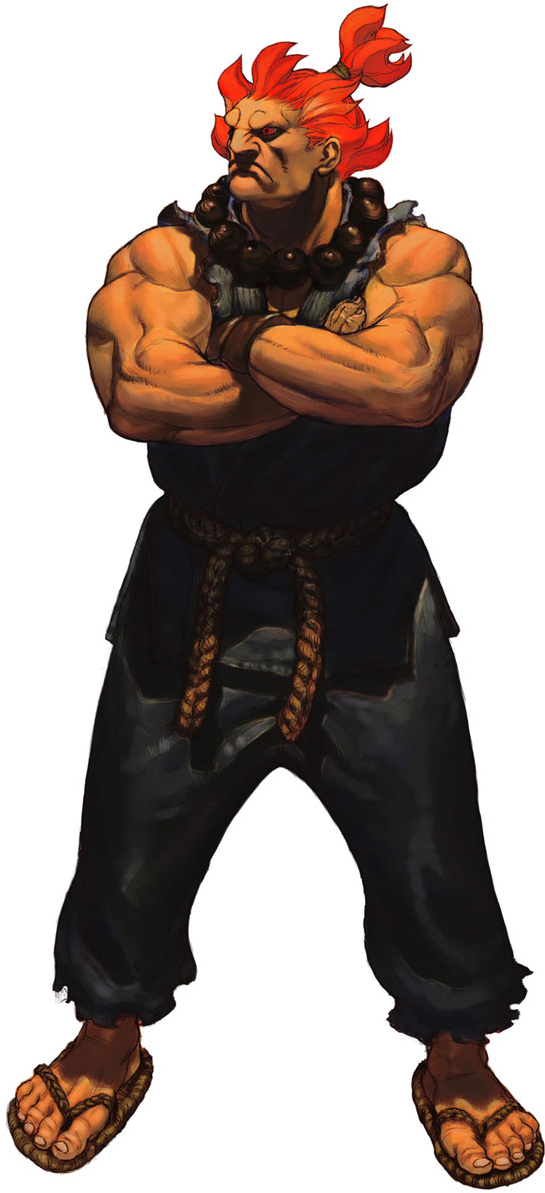 Akuma Drawing Tekken - Street Fighter Iii 3rd Strike Akuma Clipart (600x1200), Png Download