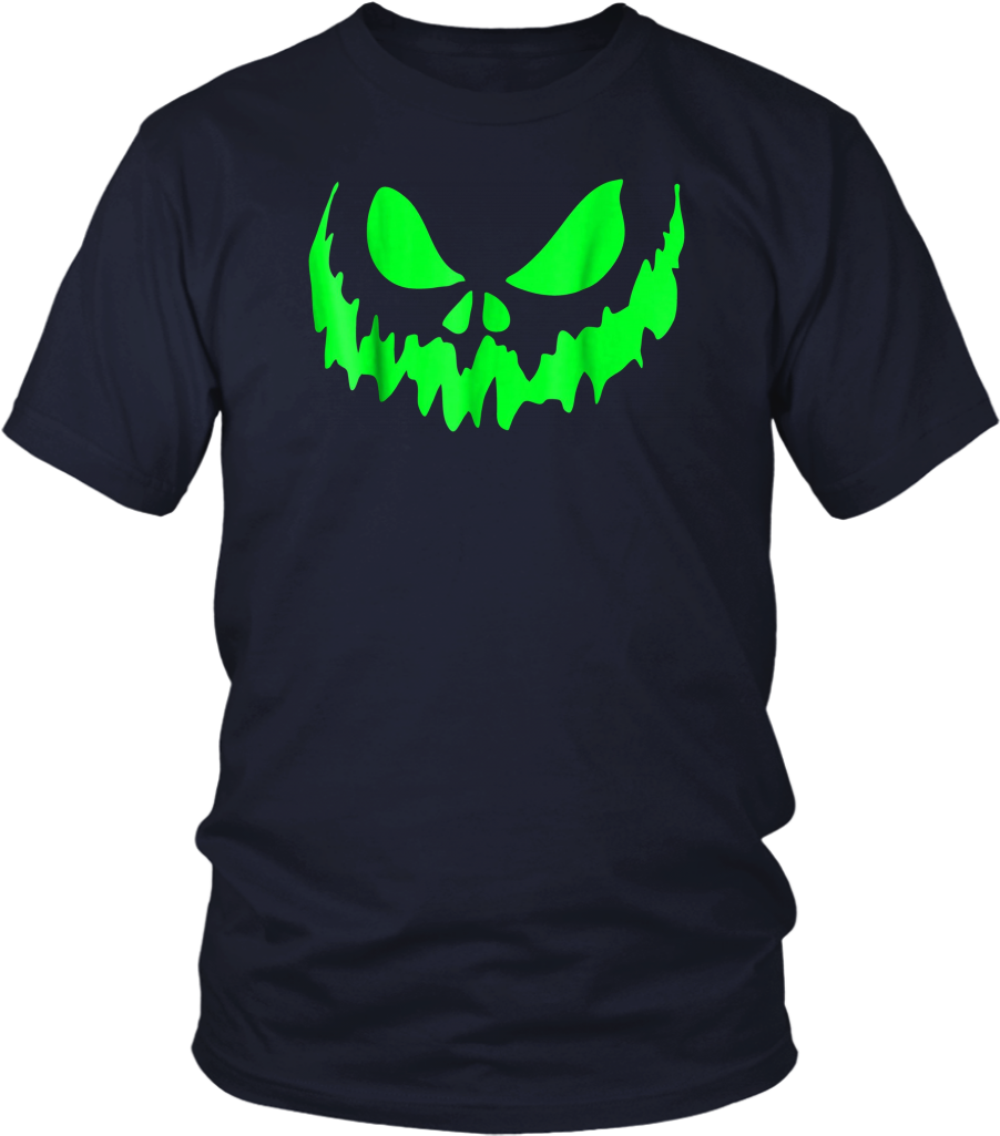Scary Face Halloween Glow In The Dark Effect Print - Android 17 Victory Royale Clipart (902x1025), Png Download