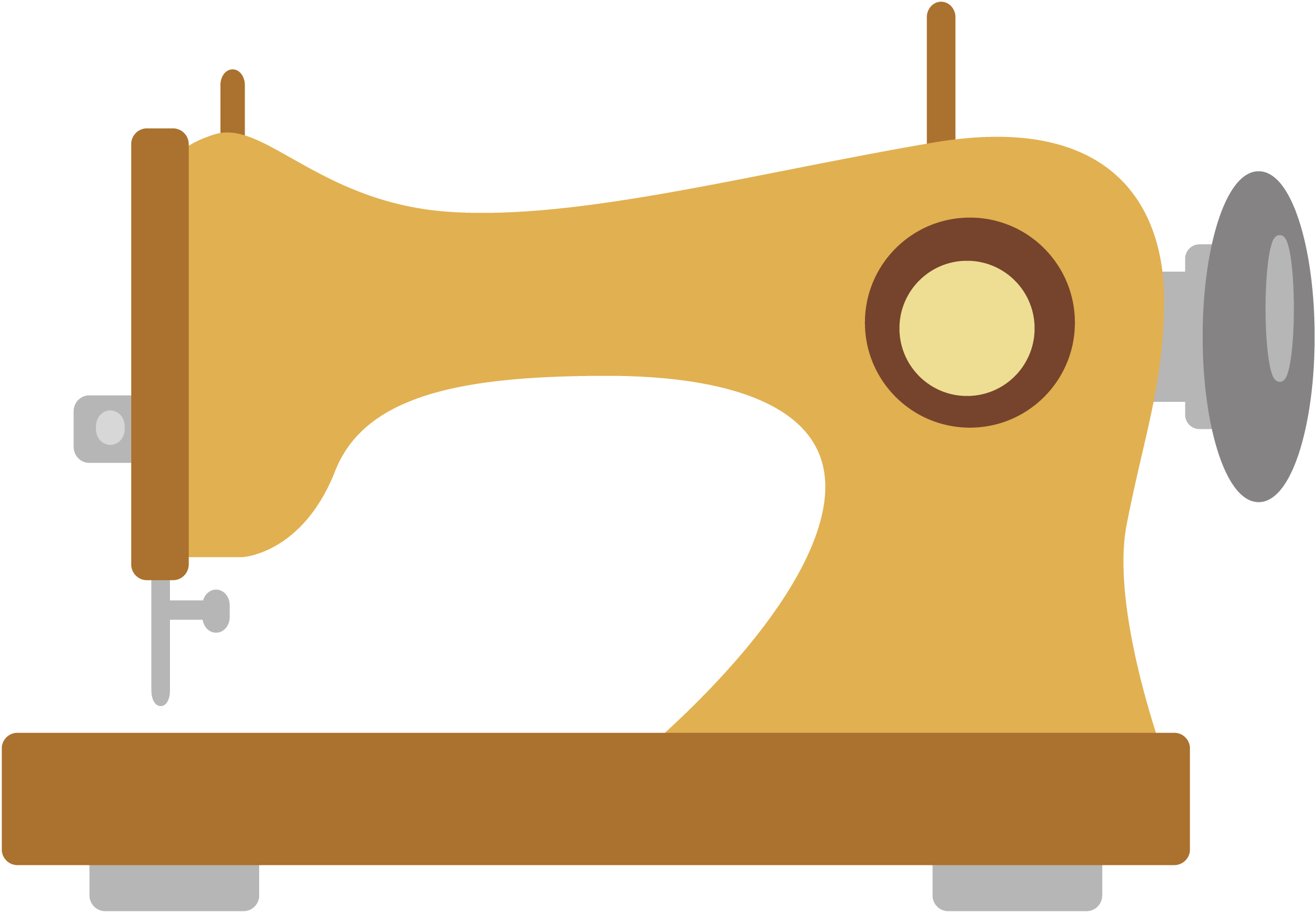 Sewing Machine Graphic Png Clipart (2346x1625), Png Download