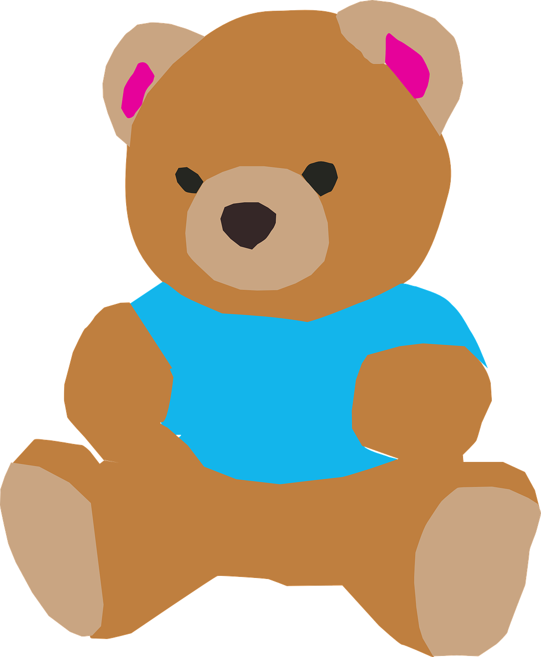 Bears Clipart Bear Doll - Stuffed Animal Sleepover Clipart - Png Download (593x720), Png Download