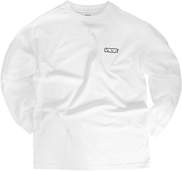 Vice Classic White Long Sleeve T Shirt $35 - Long-sleeved T-shirt Clipart (600x600), Png Download