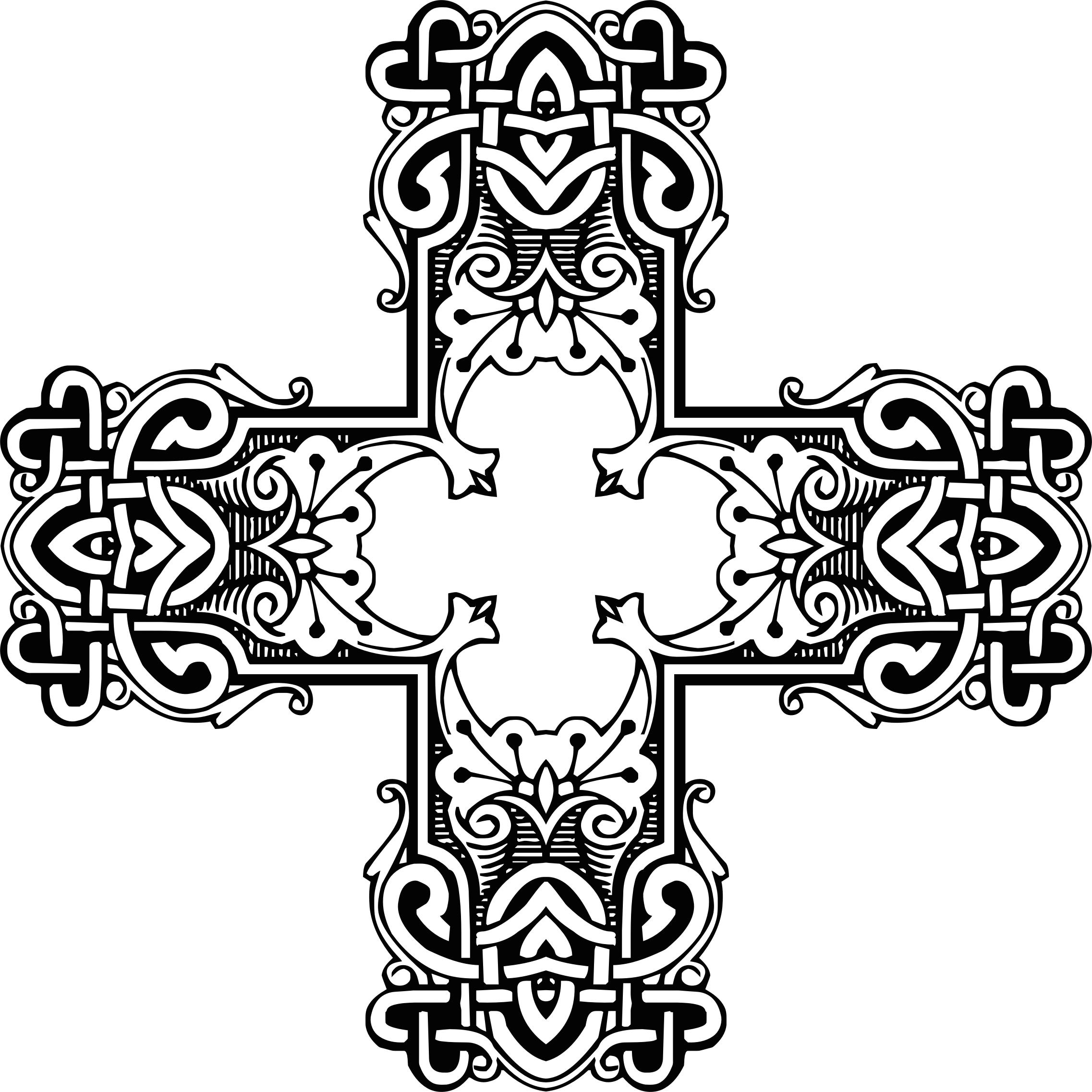 This Free Icons Png Design Of Vintage Symmetric Frame - Cross Clipart (2274x2274), Png Download