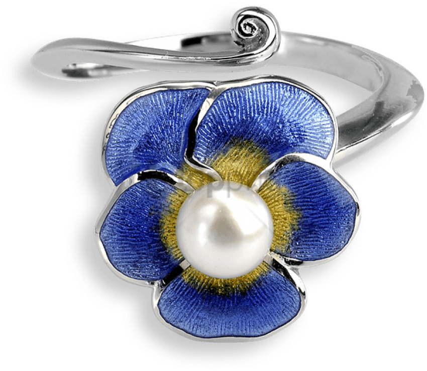 Free Png Nle Barr Designs Sterling Silver Ring Pansy - Artificial Flower Clipart (850x739), Png Download