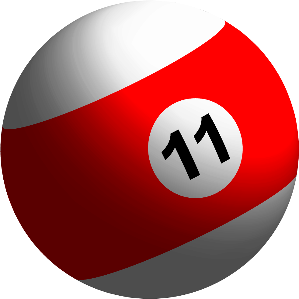 Pool Balls Pictures - Billiard Ball 11 Png Clipart (1000x1000), Png Download