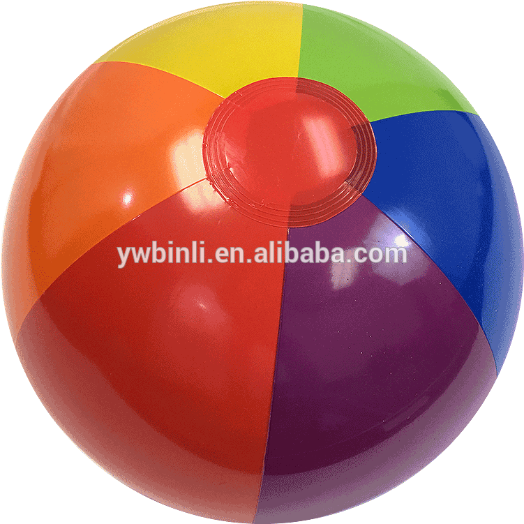 16" Rainbow Beach Ball Inflatable Neon Pool Toys Inflatable - Inflatable Clipart (800x800), Png Download