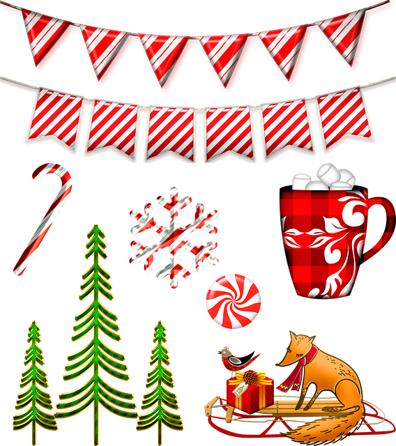 Free Photo Candy Cane Bunting Christmas Banner Christmas - Candy Cane Banner Clipart - Png Download (568x640), Png Download