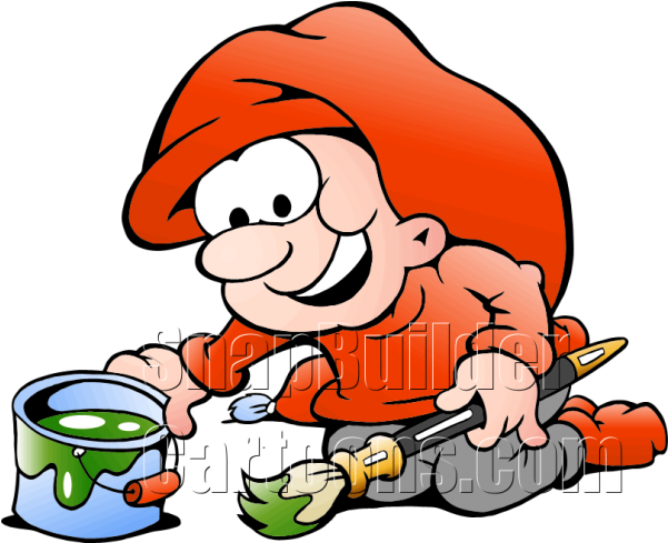 Christmas Paint Brush - Paintbrush Clipart (600x600), Png Download
