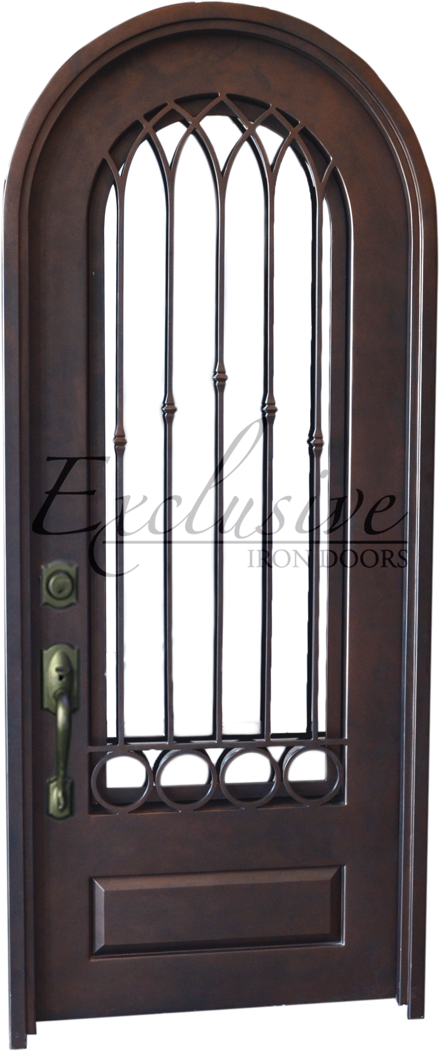 Adelene Round Single Iron Door Exclusive Iron Doors - Arch Clipart (2267x2330), Png Download