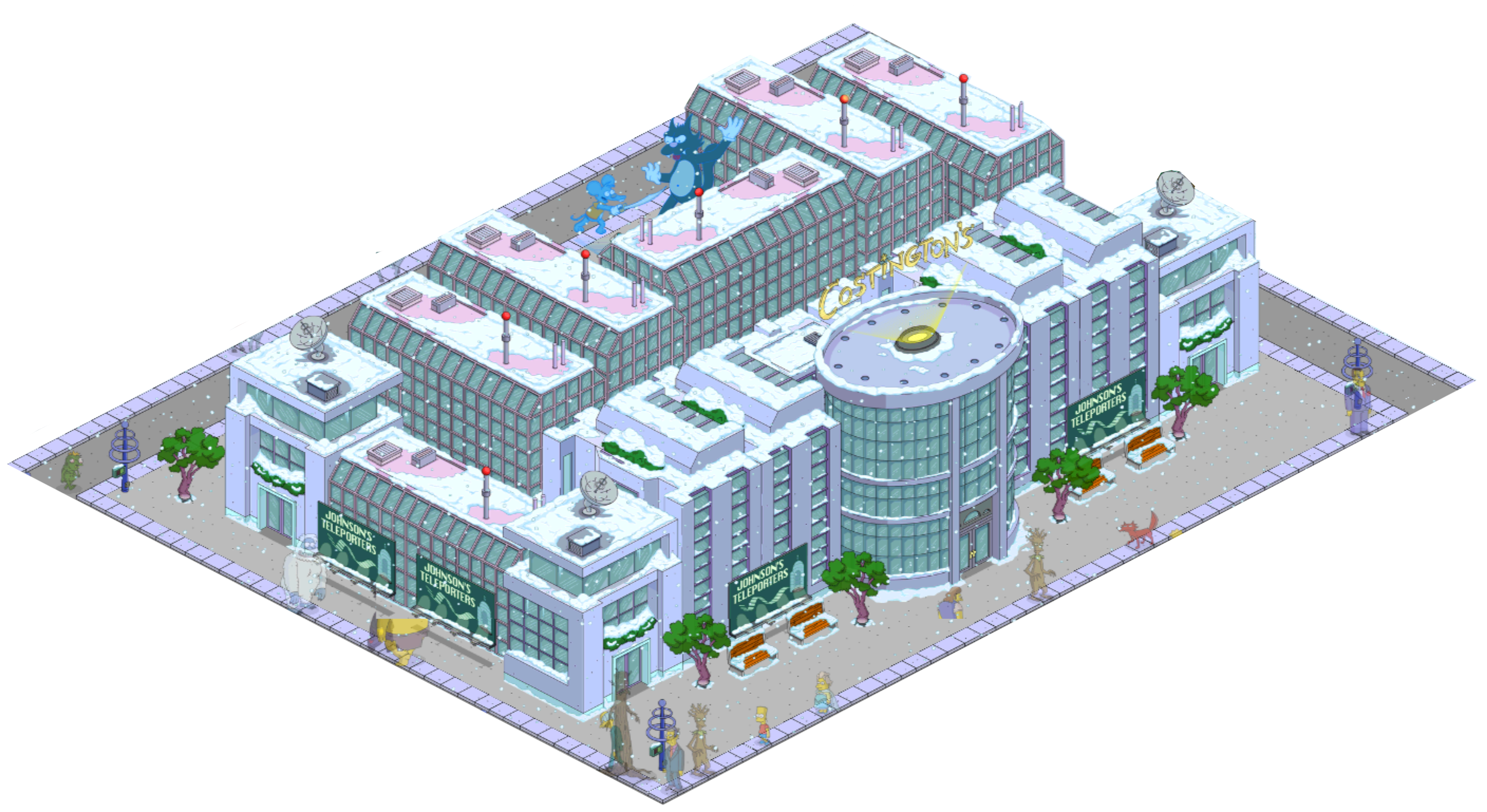 Futuristic Mall - Commercial Building Clipart (2818x1564), Png Download
