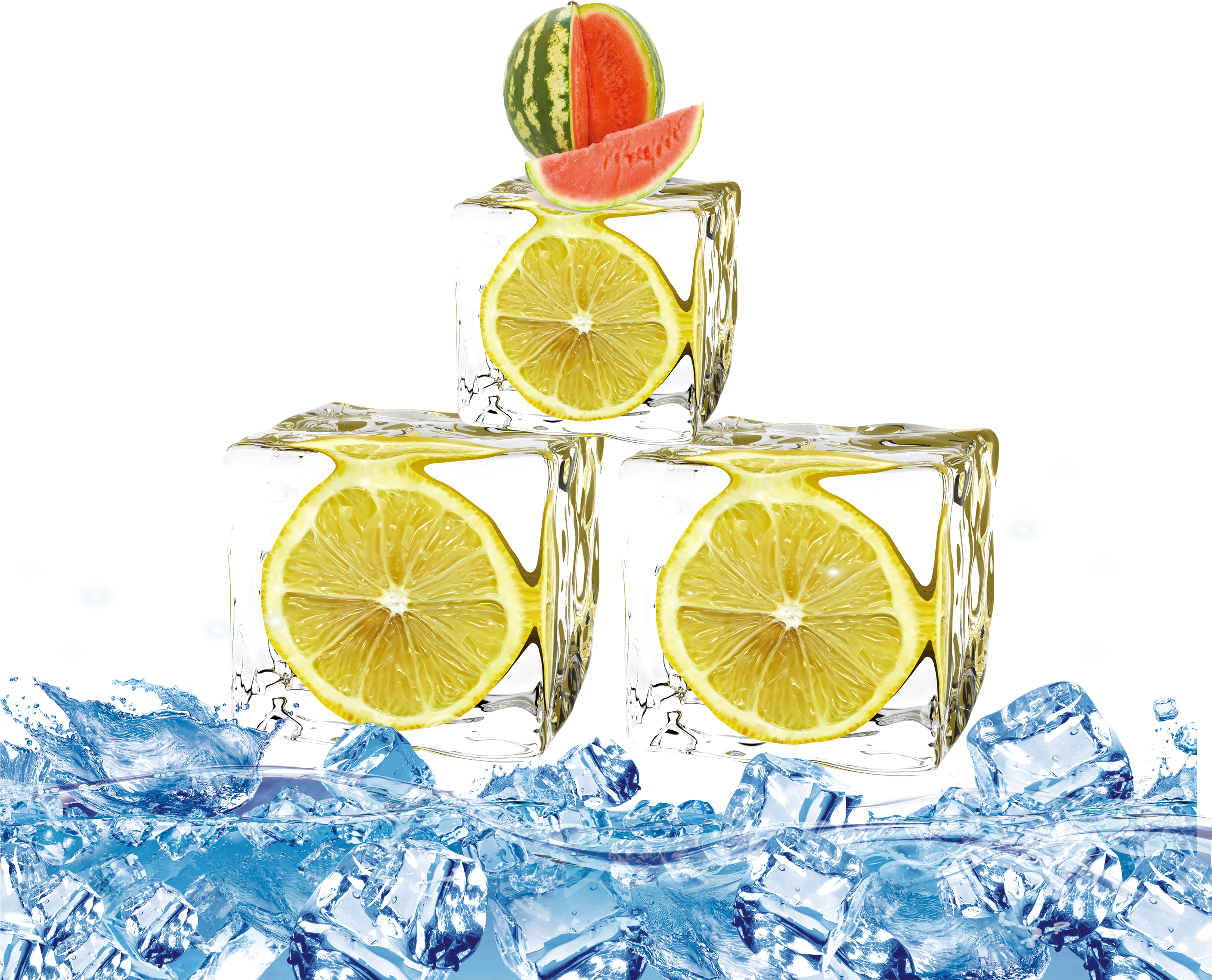 Png Royalty Free Library Lemonade Drink Granita Transprent - Ice With Water Background Clipart (2814x2954), Png Download