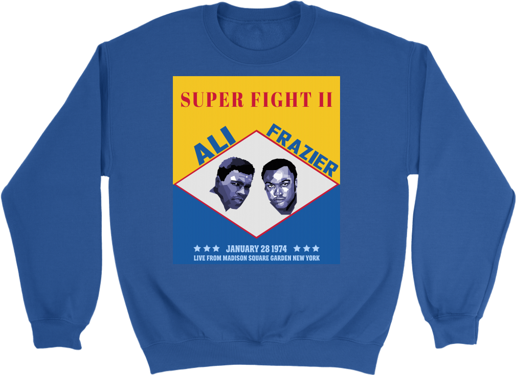 Clipart Free Download Frazier Superfight Poster Sweatshirt - Crew Neck - Png Download (1009x734), Png Download