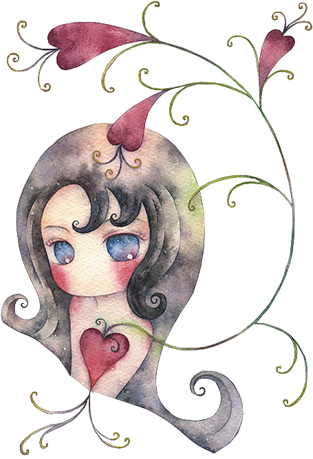 Artsy Drawing Heart - Creaciones De Lovers Gift Clipart (511x731), Png Download