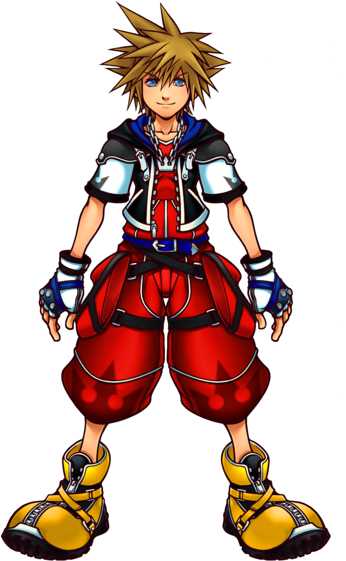 Kingdom Hearts 2 Sora Png - Kingdom Hearts 2 Sora Art Clipart (677x1097), Png Download